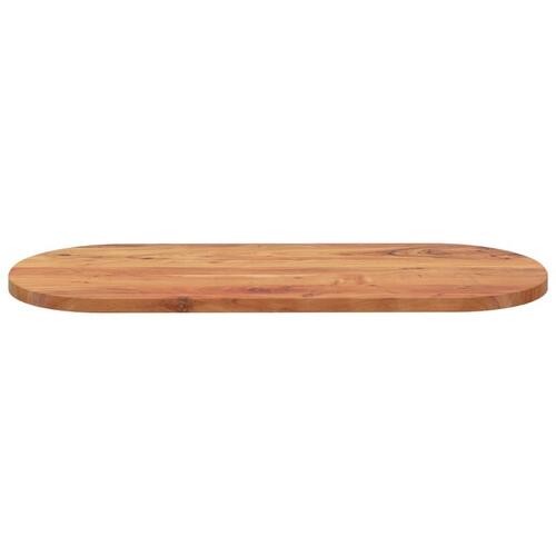 Bordplade 100x40x2,5 cm oval massivt akacietræ