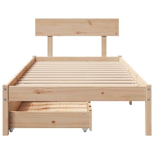 Sengeramme uden madras 90x190 cm massivt fyrretræ