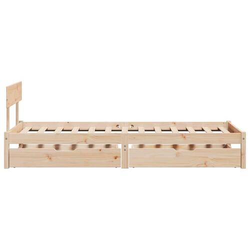 Sengeramme uden madras 90x190 cm massivt fyrretræ