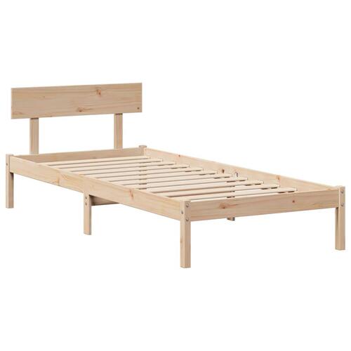 Sengeramme uden madras 90x190 cm massivt fyrretræ