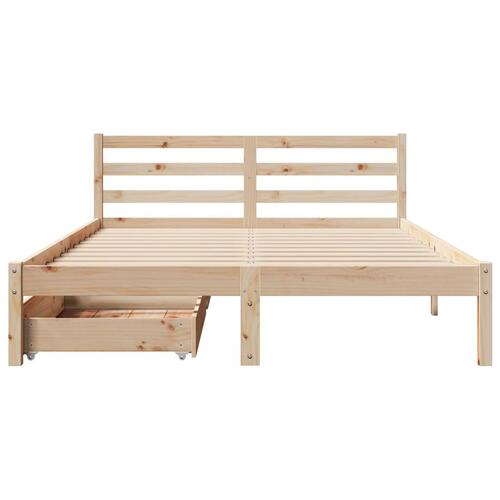 Sengeramme uden madras 140x200 cm massivt fyrretræ