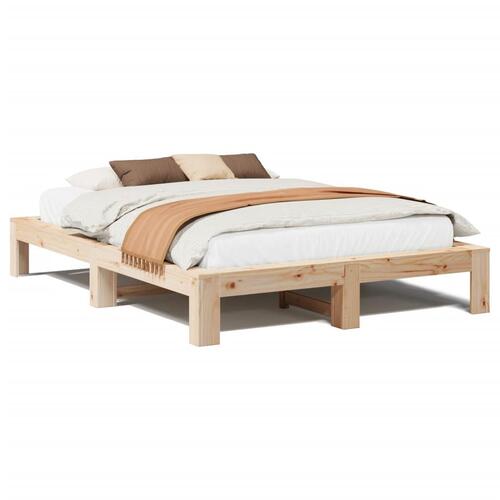 Sengeramme uden madras 140x190 cm massivt fyrretræ