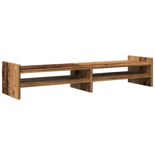 Skærmholder 100x27x20 cm konstrueret træ gammelt trælook