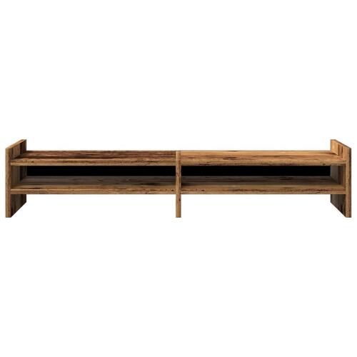 Skærmholder 100x27x20 cm konstrueret træ gammelt trælook
