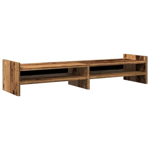 Skærmholder 100x27x20 cm konstrueret træ gammelt trælook