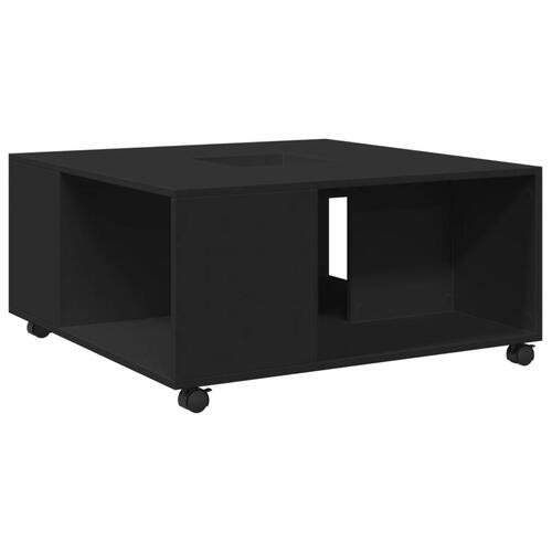 Sofabord 80x80x40 cm konstrueret træ sort
