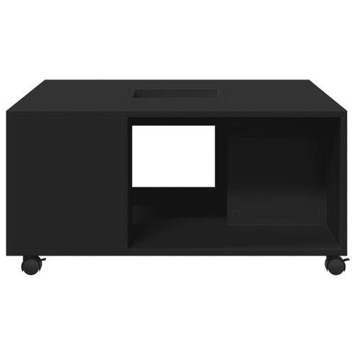 Sofabord 80x80x40 cm konstrueret træ sort
