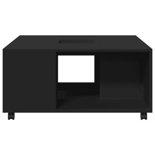 Sofabord 80x80x40 cm konstrueret træ sort