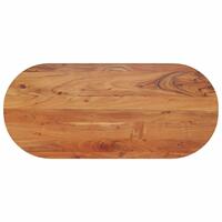 Bordplade 90x40x2,5 cm oval massivt akacietræ