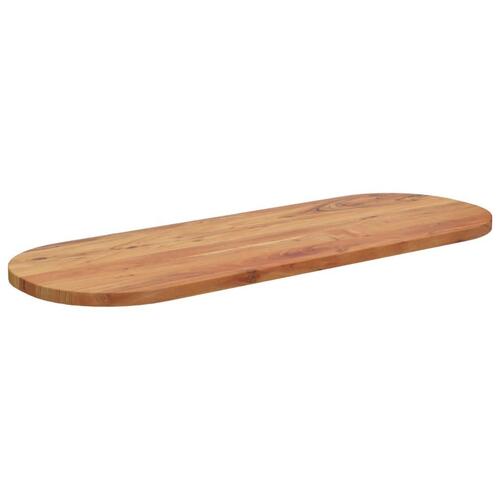 Bordplade 110x40x3,8 cm oval massivt akacietræ