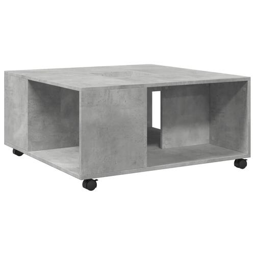 Sofabord 80x80x40 cm konstrueret træ betongrå