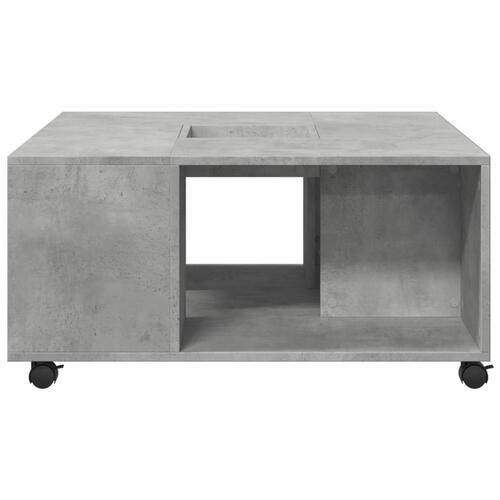 Sofabord 80x80x40 cm konstrueret træ betongrå