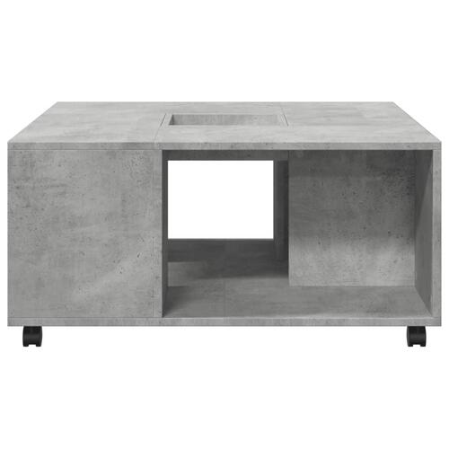 Sofabord 80x80x40 cm konstrueret træ betongrå