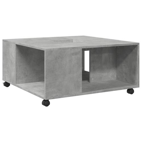 Sofabord 80x80x40 cm konstrueret træ betongrå