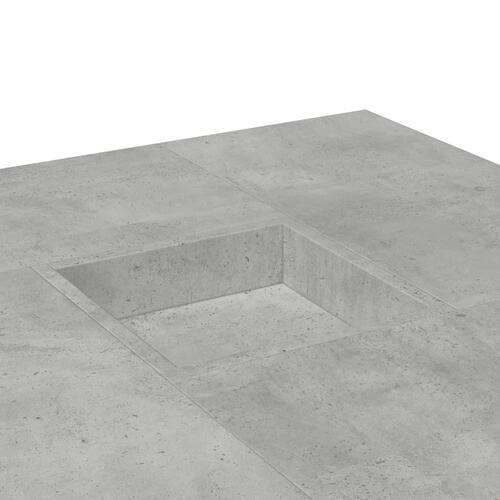 Sofabord 80x80x40 cm konstrueret træ betongrå