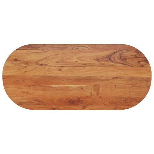Bordplade 110x50x3,8 cm oval massivt akacietræ