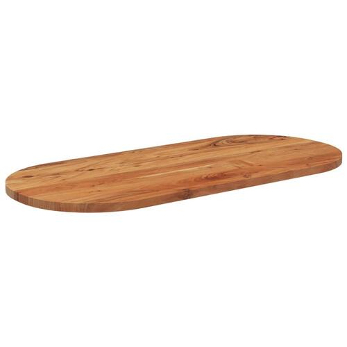Bordplade 110x50x3,8 cm oval massivt akacietræ