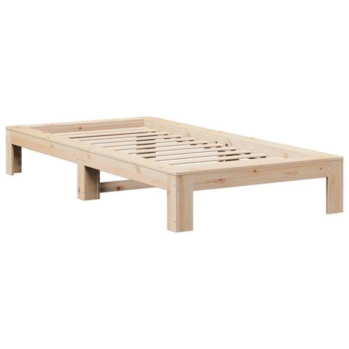 Sengeramme uden madras 100x200 cm massivt fyrretræ