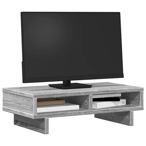 Skærmholder 50x27x15 cm konstrueret træ grå sonoma