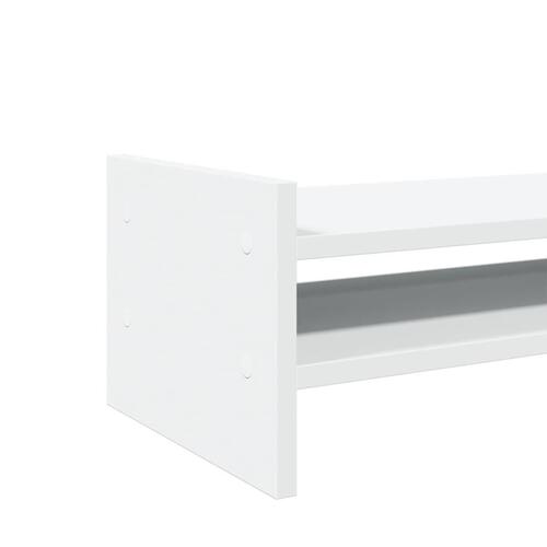 Skærmholder 100x27x20 cm konstrueret træ hvid