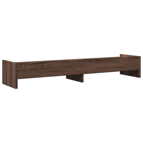 Skærmstander 100x24x16 cm konstrueret træ brun egetræsfarve