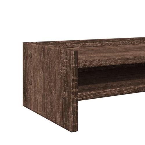 Skærmstander 100x24x16 cm konstrueret træ brun egetræsfarve