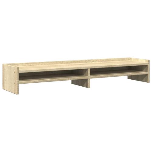 Skærmstander 100x24x16 cm konstrueret træ sonoma-eg