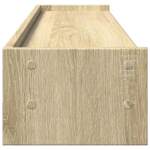 Skærmstander 100x24x16 cm konstrueret træ sonoma-eg