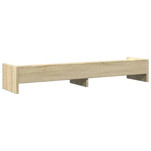 Skærmstander 100x24x16 cm konstrueret træ sonoma-eg