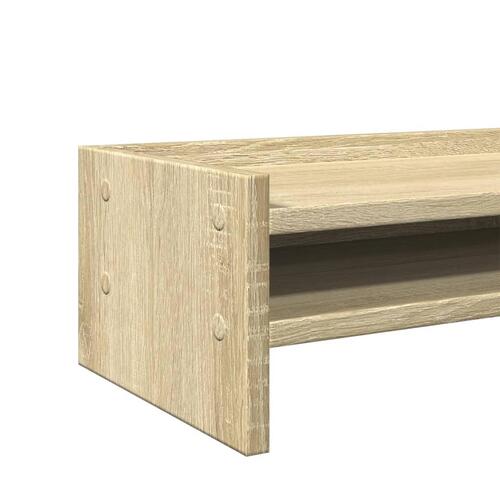 Skærmstander 100x24x16 cm konstrueret træ sonoma-eg
