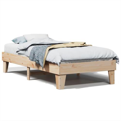 Sengeramme uden madras 75x190 cm massivt fyrretræ