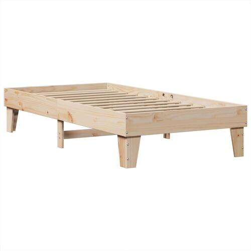 Sengeramme uden madras 75x190 cm massivt fyrretræ