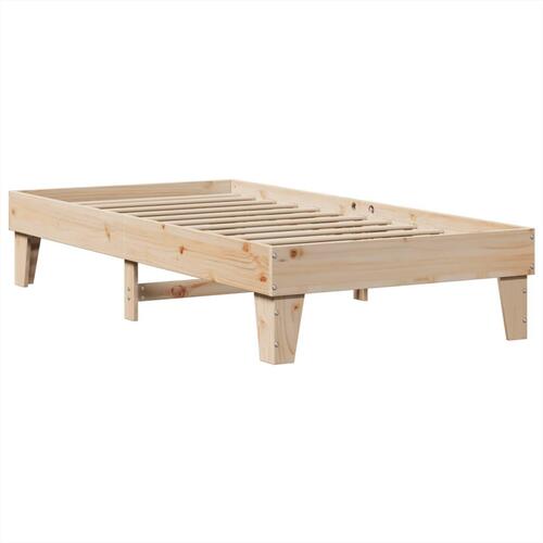 Sengeramme uden madras 75x190 cm massivt fyrretræ