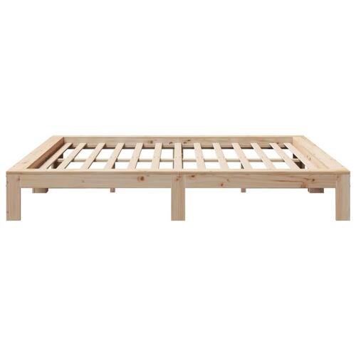 Sengeramme uden madras 200x200 cm massivt fyrretræ