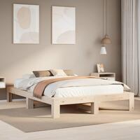 Sengeramme uden madras 160x200 cm massivt fyrretræ