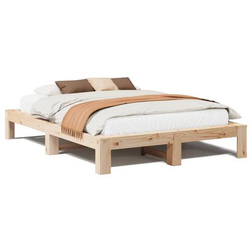 Sengeramme uden madras 160x200 cm massivt fyrretræ
