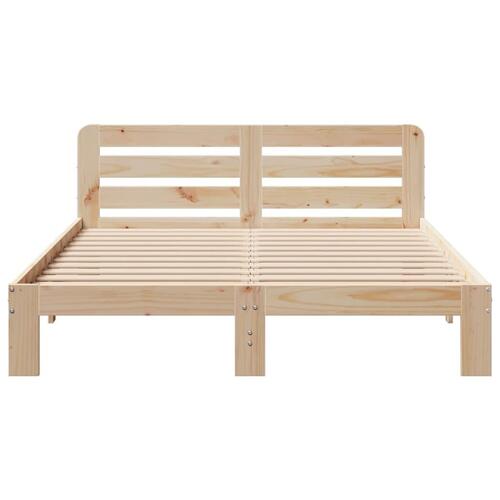 Sengeramme uden madras 140x190 cm massivt fyrretræ