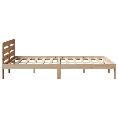 Sengeramme uden madras 140x190 cm massivt fyrretræ