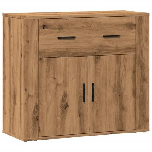 Skænk 80x33x70 cm konstrueret træ egetræsfarve