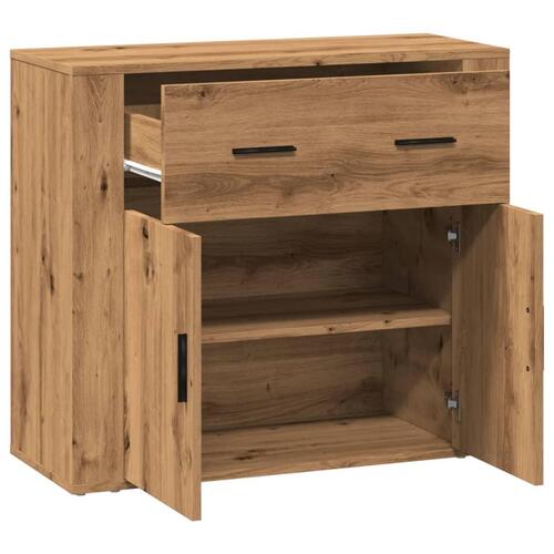 Skænk 80x33x70 cm konstrueret træ egetræsfarve
