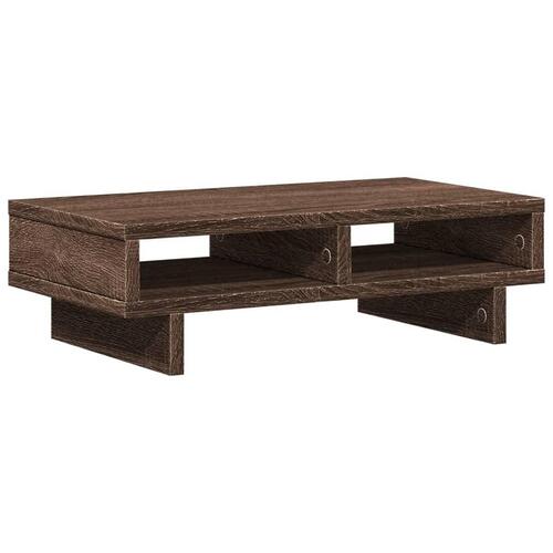 Skærmholder 50x27x15 cm konstrueret træ brunt eg