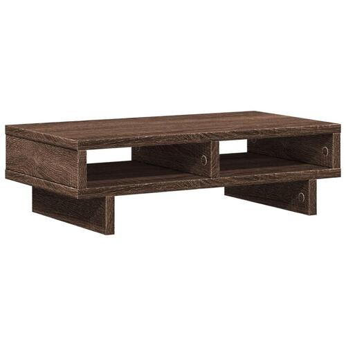 Skærmholder 50x27x15 cm konstrueret træ brunt eg