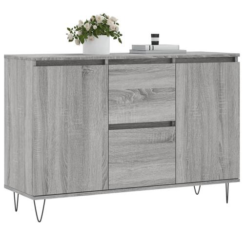 Skænk 104x35x70 cm konstrueret træ grå sonoma-eg