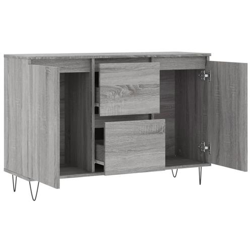 Skænk 104x35x70 cm konstrueret træ grå sonoma-eg