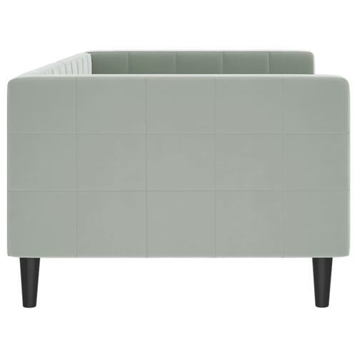 Daybed 90x200 cm velour lysegrå