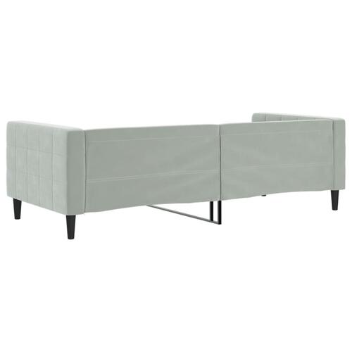 Daybed 90x200 cm velour lysegrå