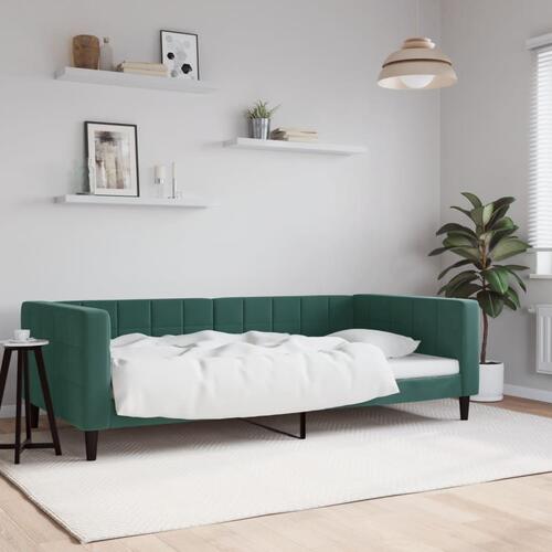 Daybed 100x200 cm velour mørkegrøn