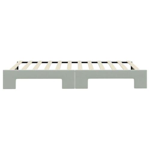 Daybed med udtræk 100x200 cm velour lysegrå