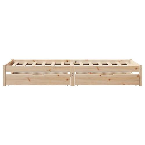 Sengeramme uden madras 75x190 cm massivt fyrretræ