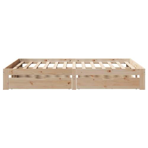 Sengeramme med skuffer 160x200 cm massivt fyrretræ